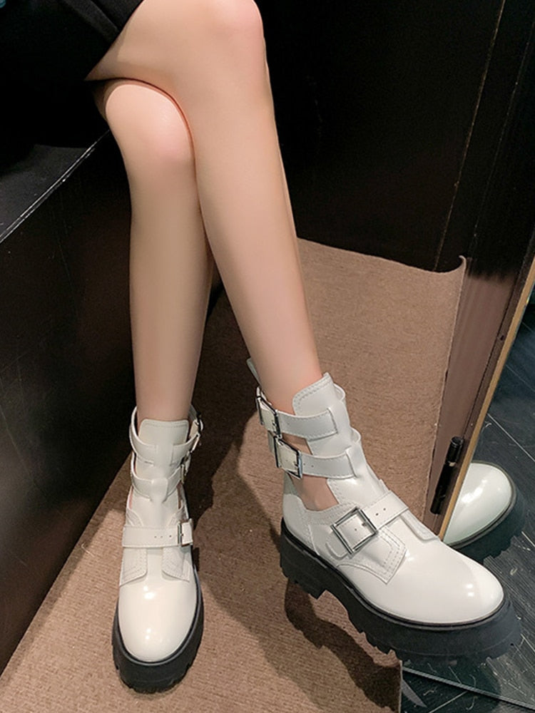 Buckle Breathe  Ankle Boots Newest 2023