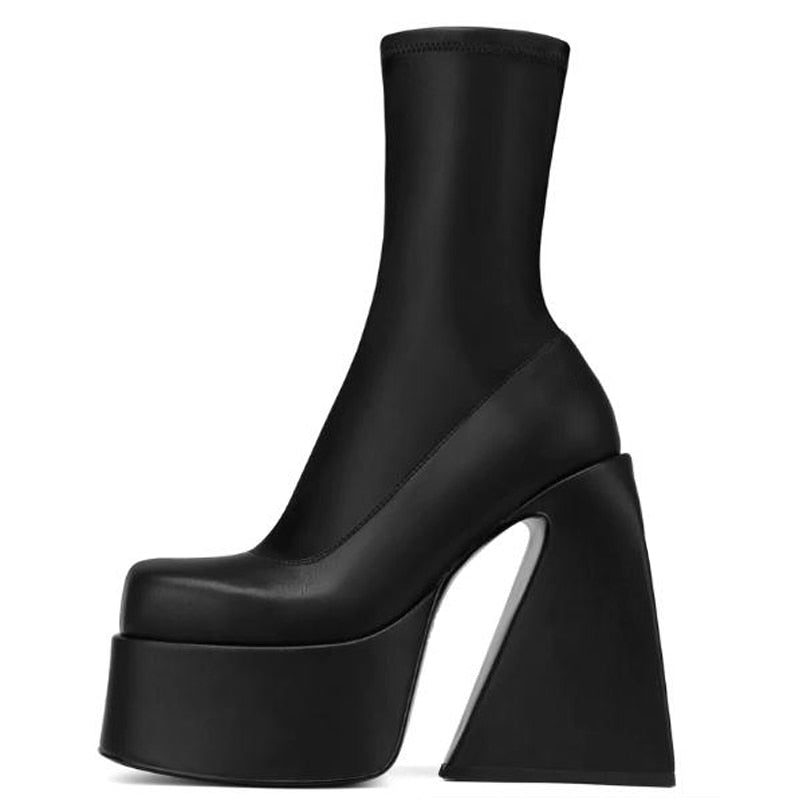 Gothic Chunky Ankle Boots